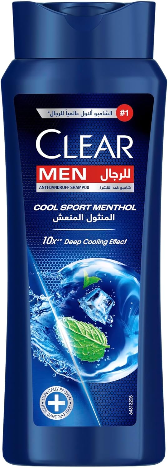 CLEAR Shampoo for men, anti-dandruff shampoo, Cool Sport Menthol, 600 ml