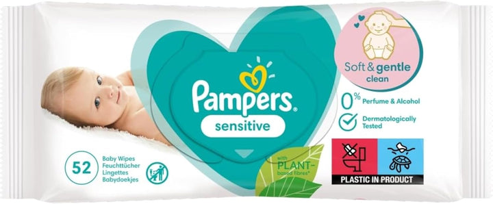 Pampers Sensitive with Plant Fibers 52 wipes