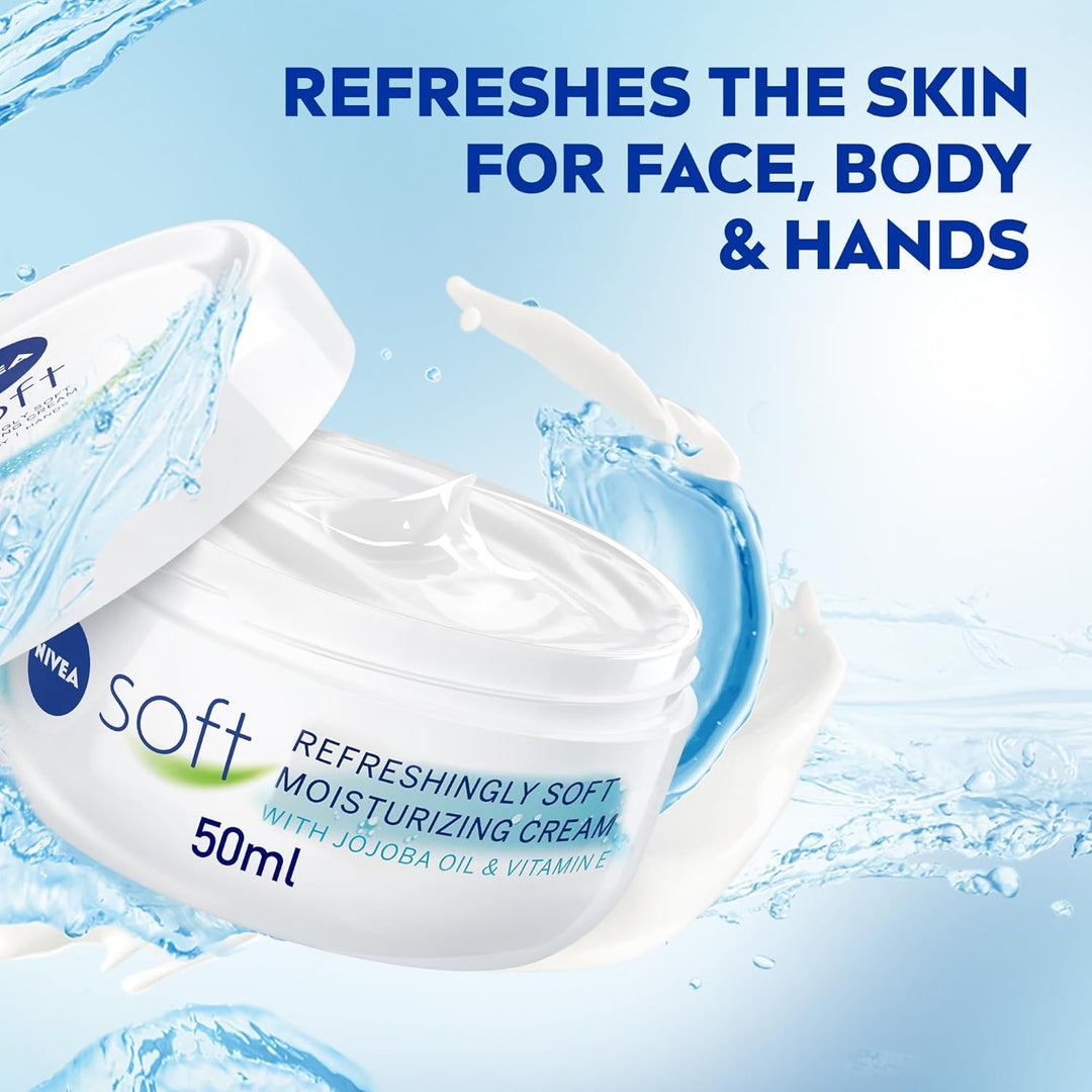 Nivea Soft Moisturizing Cream Face Body Hands 50ml