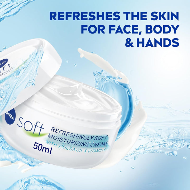 Nivea Soft Moisturizing Cream Face Body Hands 50ml