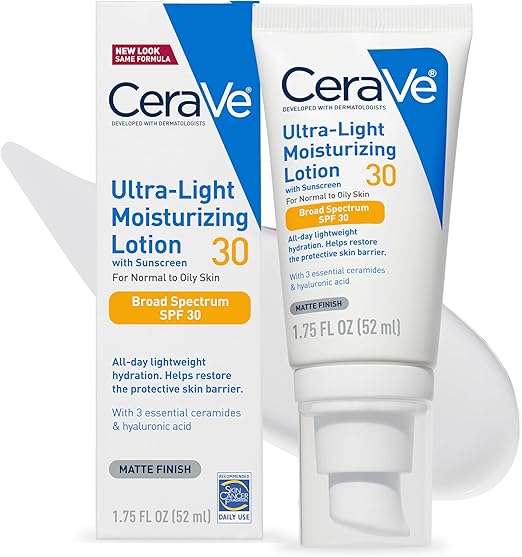 CeraVe ULTRA LIGHT MOISTURIZING LOTION 30 WITH SUNSCREEN 1.7FL OZ (50ml)