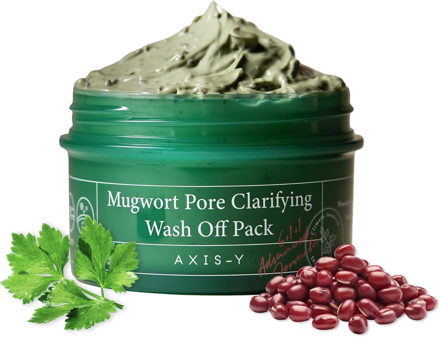 AXIS-Y Mugwort Pore Clarifying Wash Off Pack 50ml - Face Exfoliator Targets Clogged Pores, Whitehead & Blackhead Remover - Vegan Korean Skin Care Glass Skin Clay Mask - 3.38 fl. oz.