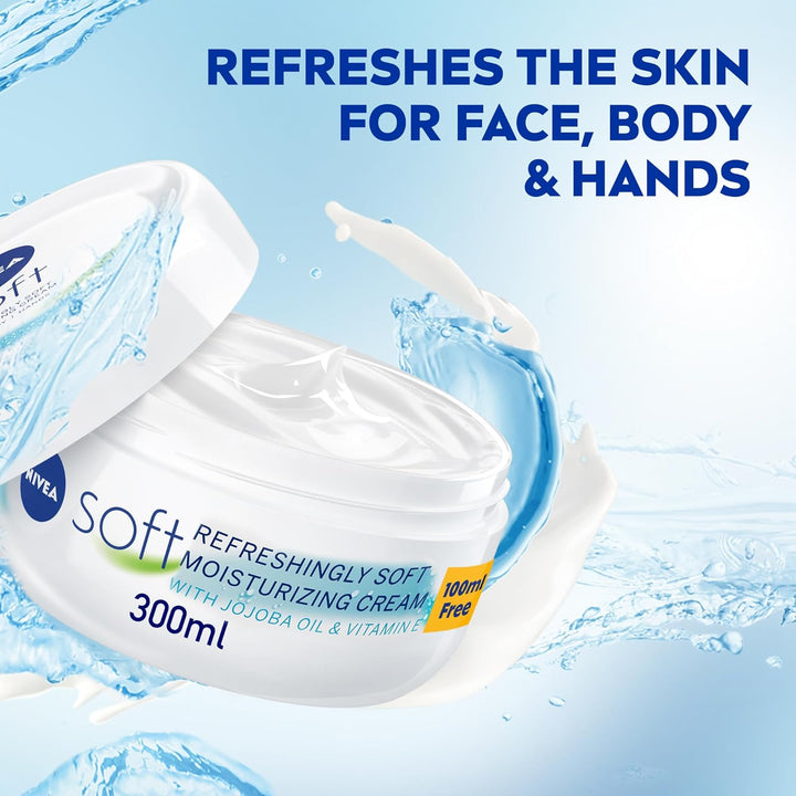 Nivea Soft Moisturizing Cream Face Body Hands 300ml