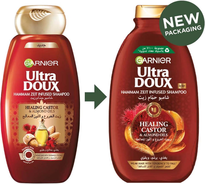 Ultra Doux Castor & Almond Oils Strengthening Shampoo, 600 ml