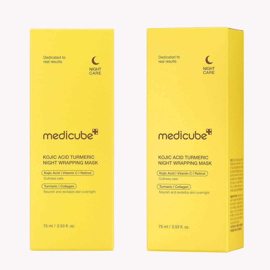 medicube Turmeric Overnight Wrapping Peel Off Mask - Nourishes dull, uneven skin with hydrolyzed collagen for glowing skin and improved elasticity. Korean skincare, 2.53 fl. oz.