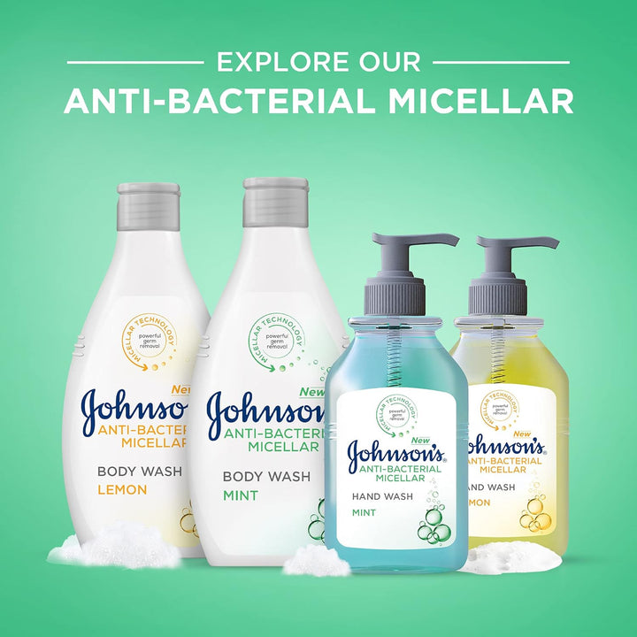 Johnson's Anti-bacterial, Micellar Hand Wash, Mint, 500ml, 1+1 FREE