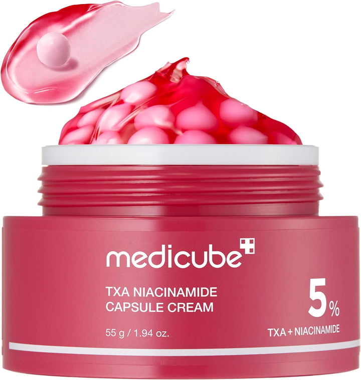 medicube TXA+Niacinamide Capsule Cream | Dual Radiance Moisturizer, Ideal for Use After Spot Care | For Uneven Skin Tone, Texture & Hydration | 99% Pure Tranexamic Acid | Korean Skincare | 1.94oz