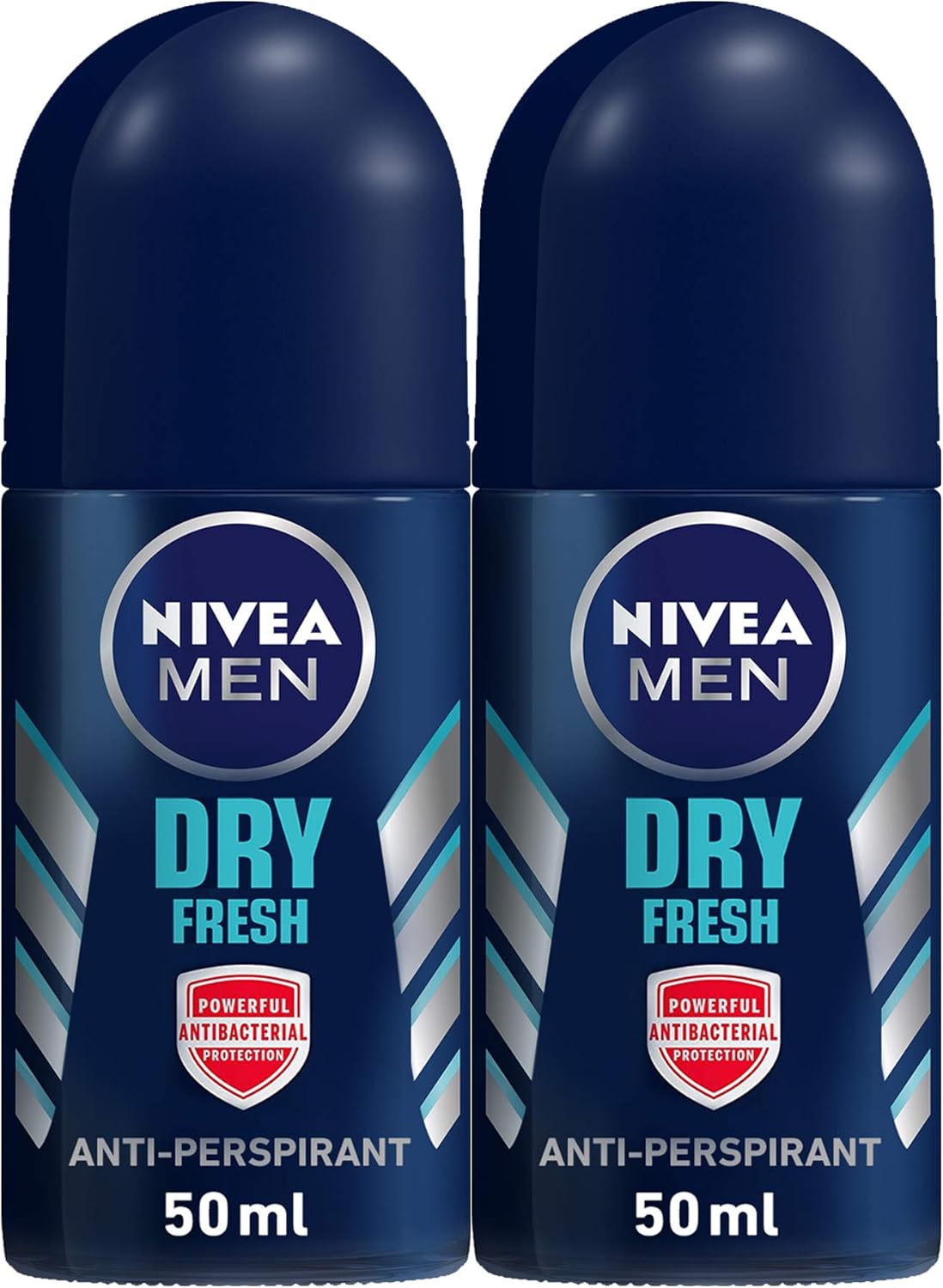 MEN Antiperspirant Roll-on for Men, 48h Protection, Dry Fresh Antibacterial, 2x50ml