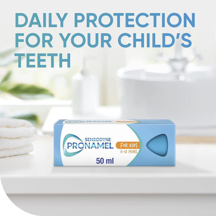 Sensodyne Pronamel Toothpaste Kids Enamel Care for Children 6-12 Years, Mild Mint Flavour, 50ml