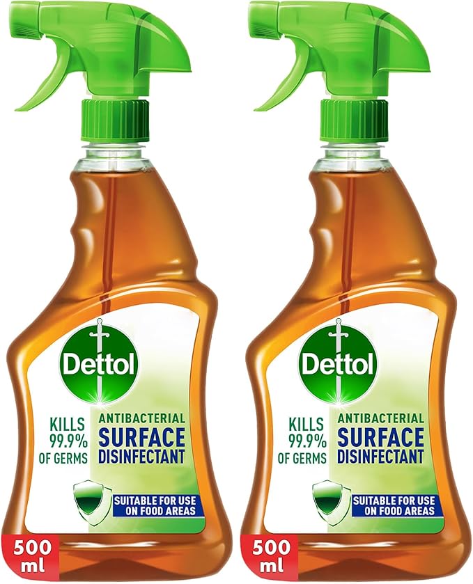Dettol Original Anti-Bacterial Surface Disinfectant Liquid Trigger, 500 Ml, Pack of 2