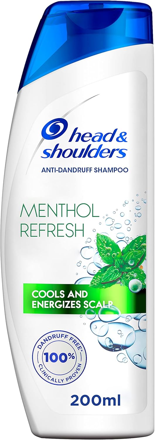 Head & Shoulders Menthol Refresh Anti-Dandruff Shampoo for Itchy Scalp, 200 ml