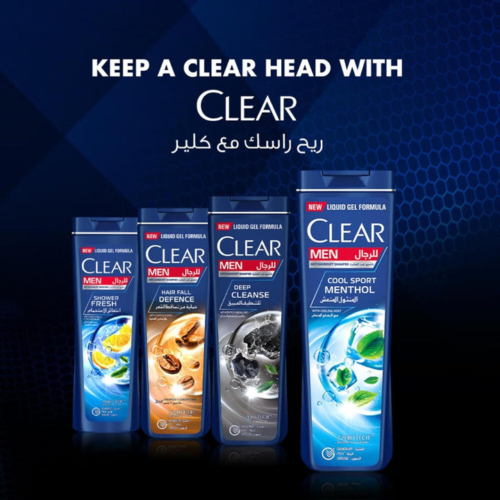 Clear Anti-Dandruff Shampoo, for dandruff prone & itchy scalp, Deep Cleanse purifies and nourishes the scalp, 2 x 350ml
