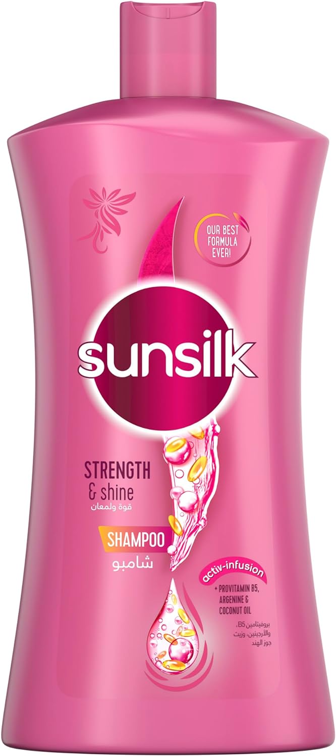 SUNSILK Shampoo Strength & Shine With Provitamin B5, Argenine & Coconut Oil, 1000ml