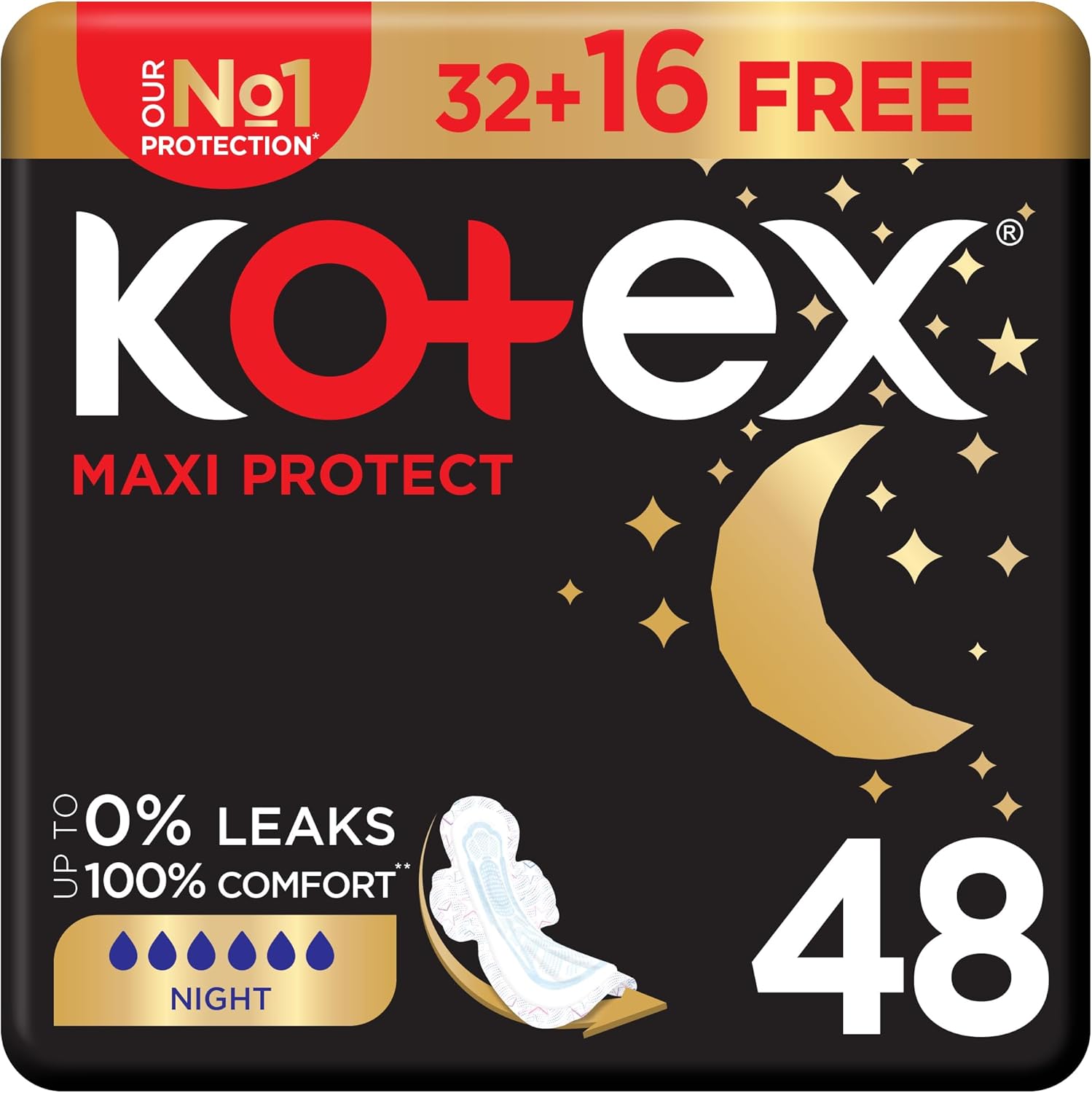 Kotex Maxi Protect 48 Pads