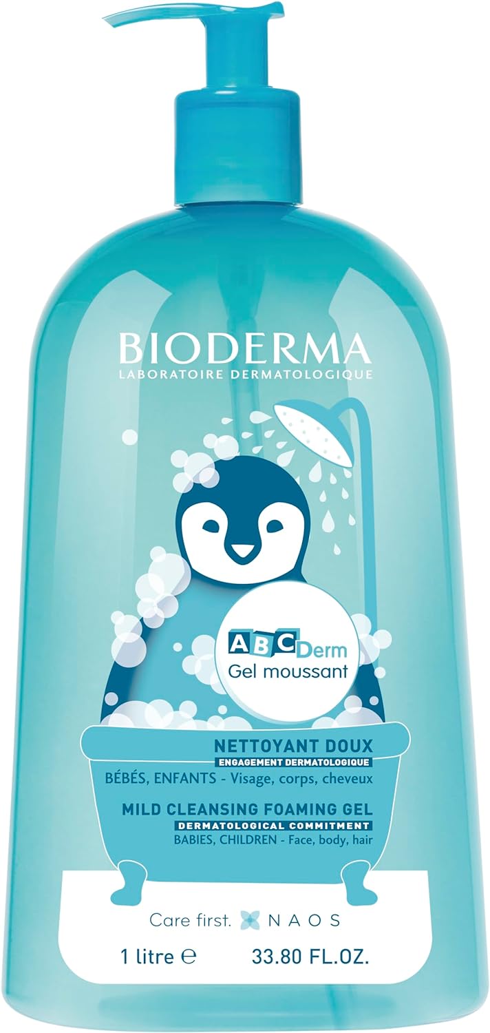 Bioderma Abcderm - Foaming Gel - Baby Wash - Gentle Cleanser - For The Delicate Skin Of Babies And Children