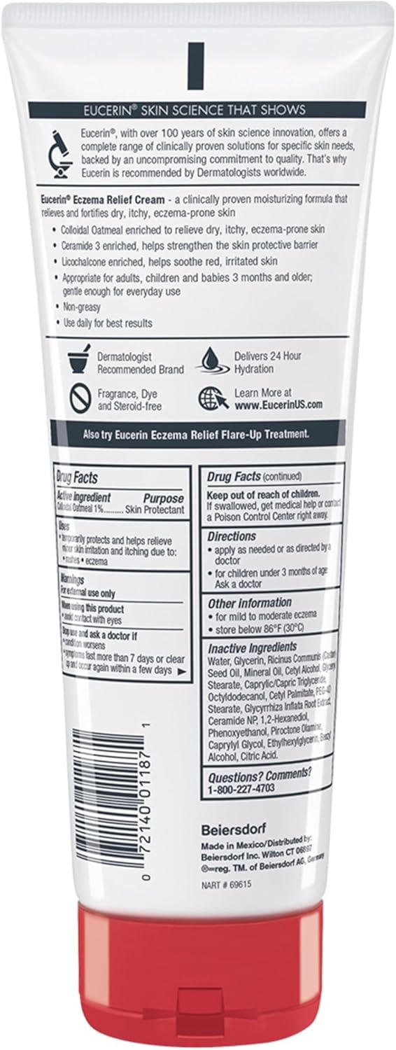 Eucerin Eczema Relief Cream - Full Body Lotion for Eczema-Prone Skin - 8 oz. Tube