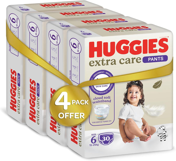 Huggies, Extra Care Culottes, Size 6, 15-25 kg, Super Mega Pack, 120 Diaper Pants