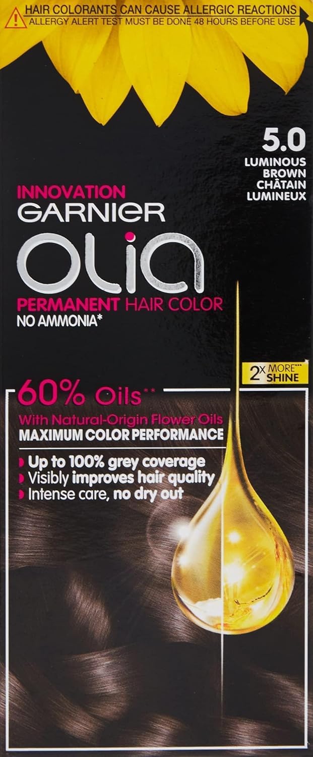 Garnier Permanent Hair Dye 5.0 Luminous Brown