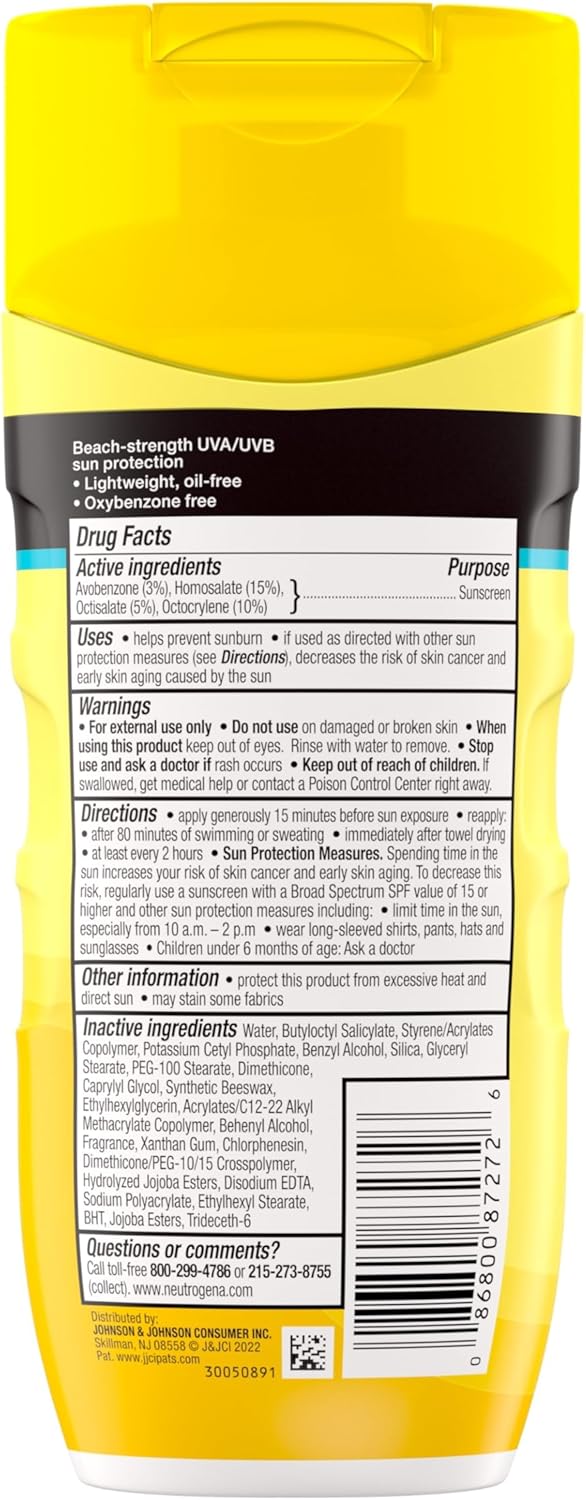 Neutrogena Beach Defense Water Resistant Sunscreen Lotion with Broad Spectrum SPF 70, Oil-Free and PABA-Free Fast-Absorbing