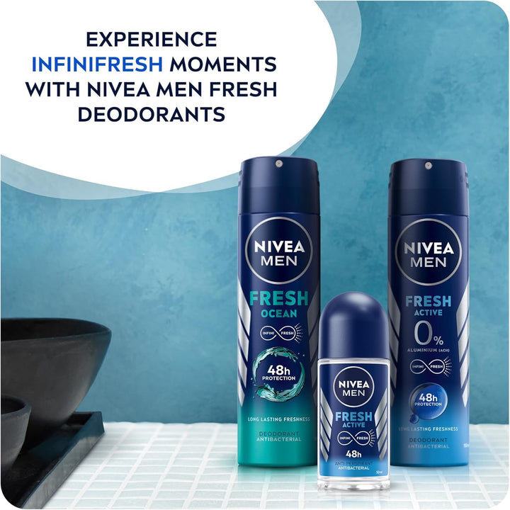 MEN Deodorant Spray for Men, Fresh Ocean Aqua Scent, 150ml