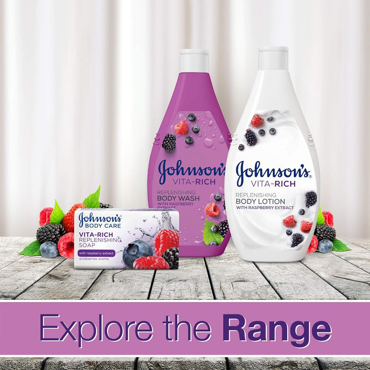 Johnson's Body Wash - Vita-Rich, Replenishing Raspberry Extract, 400ml