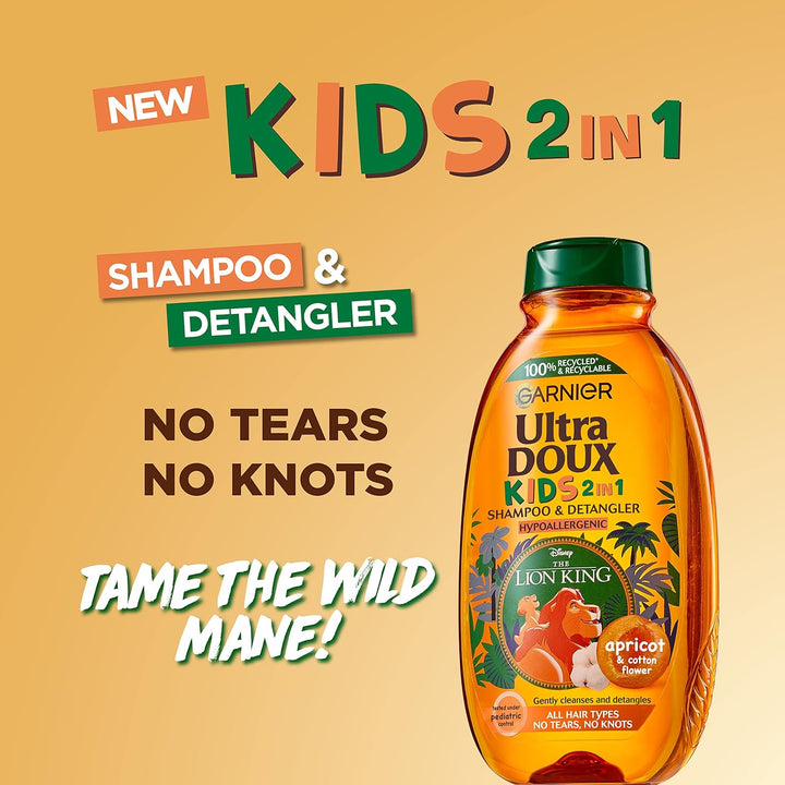 Garnier Ultra Doux Kids 2 in 1 Apricot Shampoo & Detangler The Lion King, 400.0 milliliters, 1.0 count, 1