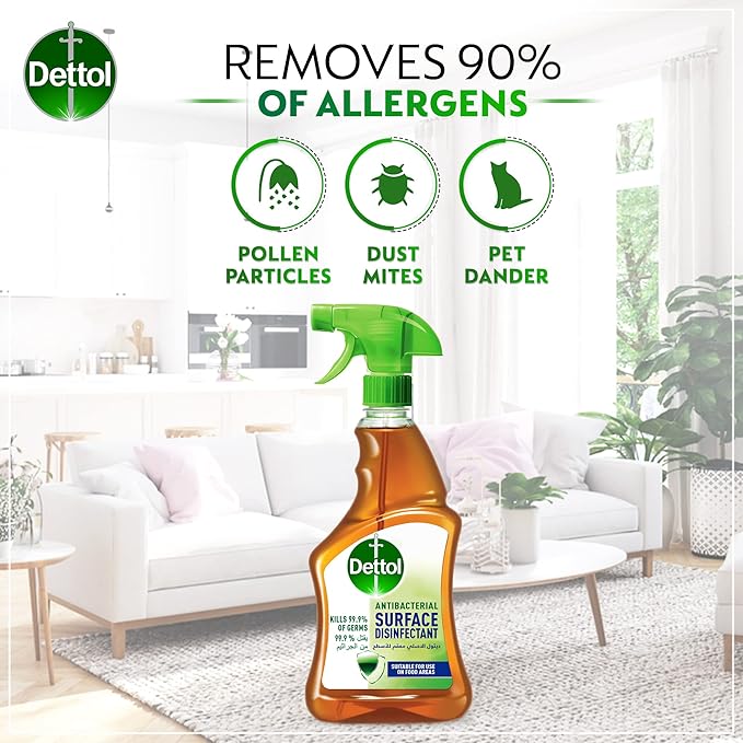Dettol Original Anti-Bacterial Surface Disinfectant Liquid Trigger, 500 ml