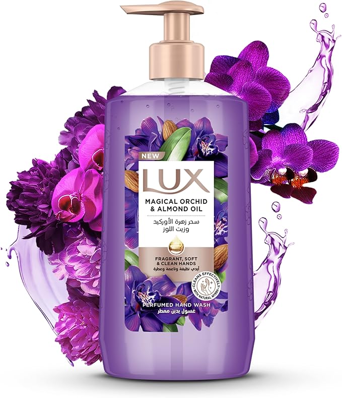 LUX Perfumed Liquid Hand Wash, Magical Orchid, with Almond Oil & Glycerin, for Fragrant, Soft and Clean Hands