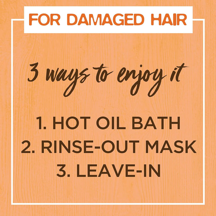 Garnier Ultra Doux Repairing Papaya and Amla 3-in-1 Vegan Hair Food Mask For Damaged Hair 390ml Hamam Zeit, Mask, Leave-in