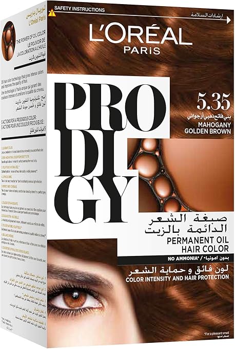 L’Oréal Paris Prodigy Hair Color/Dye, 5.35 Mahogany Golden Brown