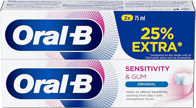 Oral-B Sensitivity & Gum Original Toothpaste, ACTIVCALM Technology,2 X 75 ml