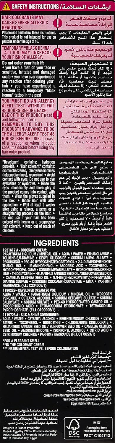 Garnier Permanent Hair Dye 1.0 Deep Black