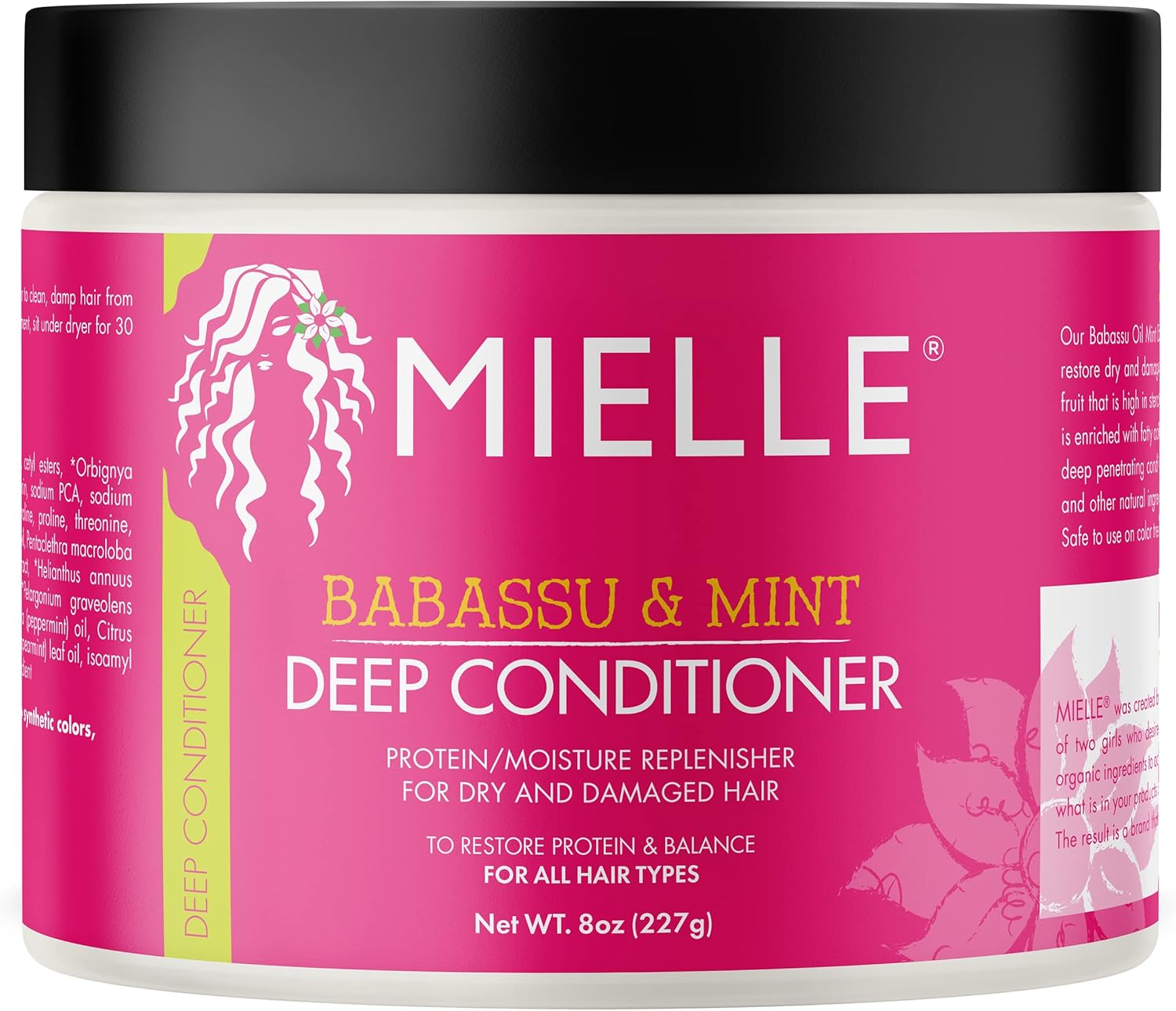 Mielle Organics Babassu & Mint Deep Conditioner with Protein, 8 Ounces