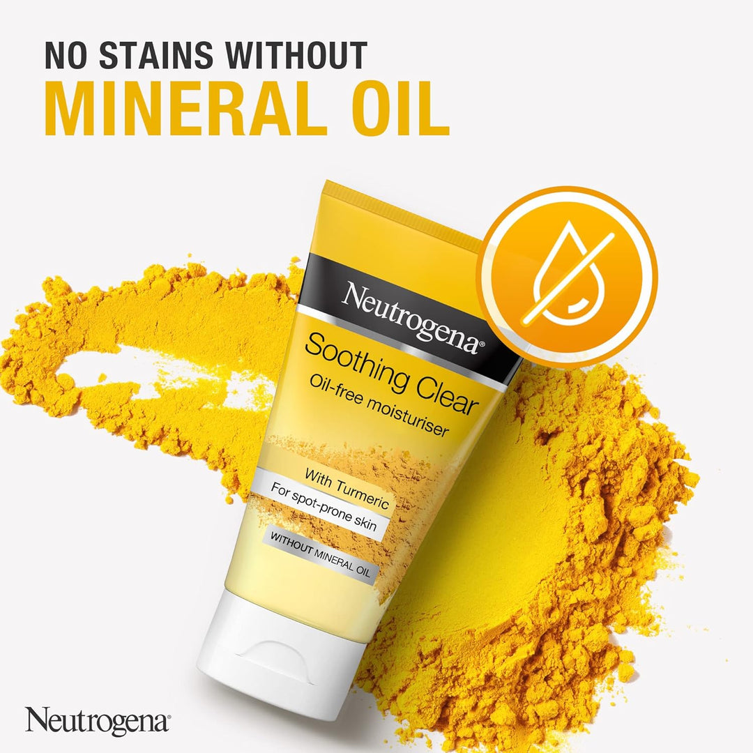 Neutrogena, Soothing Clear Oil-Free Moisturiser, Hydrates & Calms Stressed Skin, 75ml