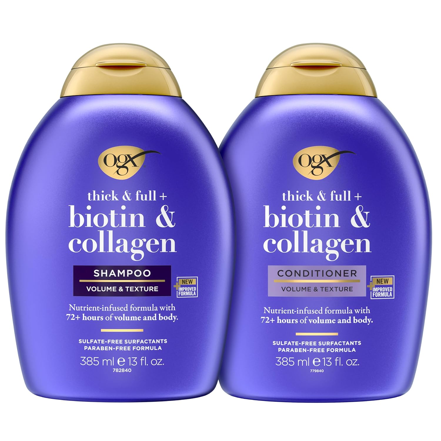 OGX Shampoo & Conditioner Thick And Full + Biotin And Collagen 385ml (Pack Of 2)