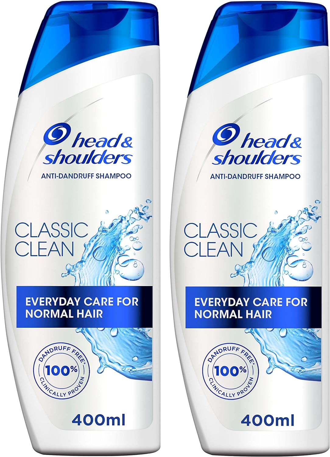 Head & Shoulders Classic Clean Anti-Dandruff Shampoo, 400 ml, Pack of 2