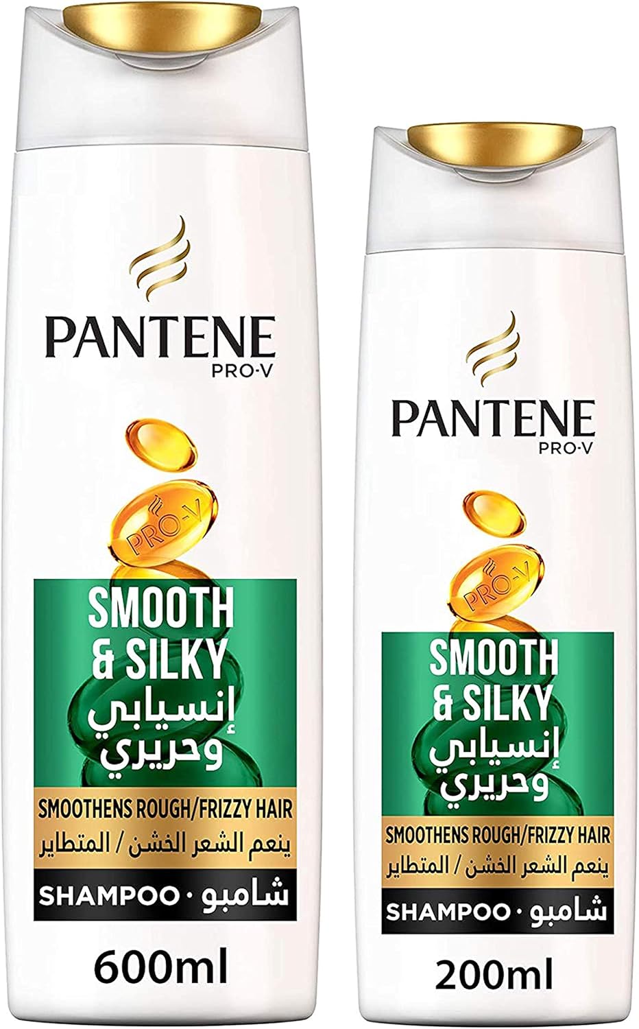 Pantene Pro-V Smooth & Silky Shampoo Pack, 600Ml & 200Ml