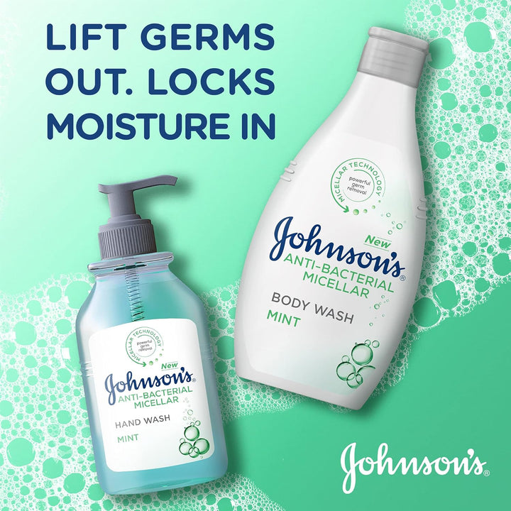 Johnson's Anti-bacterial, Micellar Hand Wash, Mint, 500ml, 1+1 FREE