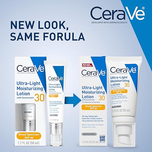 CeraVe ULTRA LIGHT MOISTURIZING LOTION 30 WITH SUNSCREEN 1.7FL OZ (50ml)