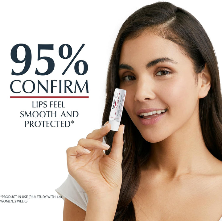 Eucerin pH5 Lip Active Balm with Dexpanthenol and Vitamin E, Lip Care for Rough Lips, UVA & UVB Protection, SPF 20, Soothes, Moisturizes and Protects, for Dry & Dehydrated Lips, 4.8g
