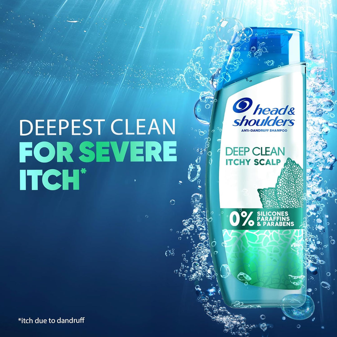 Head & Shoulders Deep Clean For SEVERE Itchy Scalp, Anti-Dandruff Shampoo, Free of Silicones, Parabens and Paraffins, 400 ml