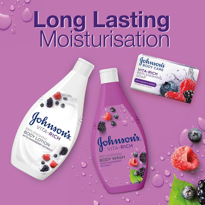 Johnson's Body Wash - Vita-Rich, Replenishing Raspberry Extract, 400ml
