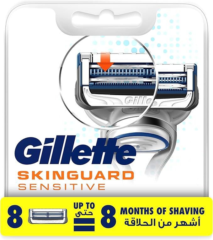 Gillette Skinguard Sensitive Blade refills, 4 / 8 Count