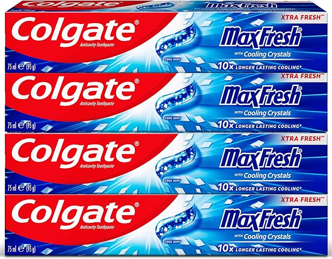 Colgate Max Fresh Cool Mint Gel Toothpaste – 4 X 75Ml