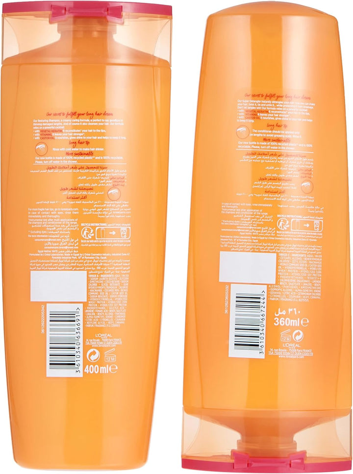 L’Oréal Paris Elvive Dream Long For Wakened Long Hair - Shampoo 400ml + Conditioner 360ml