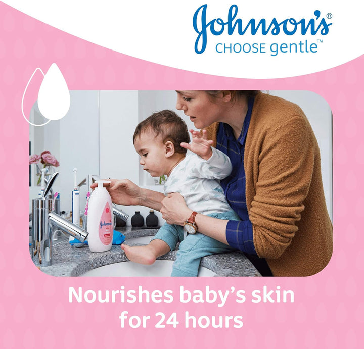 Johnson's Lotion 500ml – Gentle and Mild for Delicate Skin and Everyday Use – 24h Moisturisation,label may vary