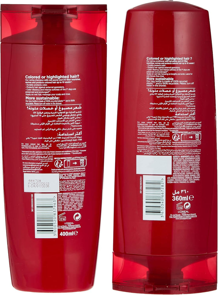 L’Oréal Paris Elvive Colour Protect For Coloured Hair, Shampoo 400 ml + Conditioner 360 ml