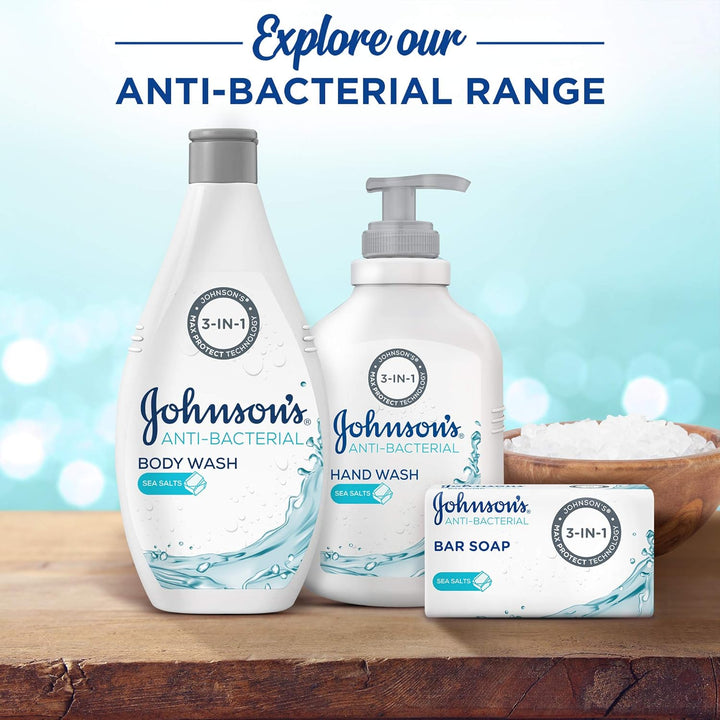 Johnson's Liquid Hand Wash, Anti-Bacterial, Sea Salts, 300ml
