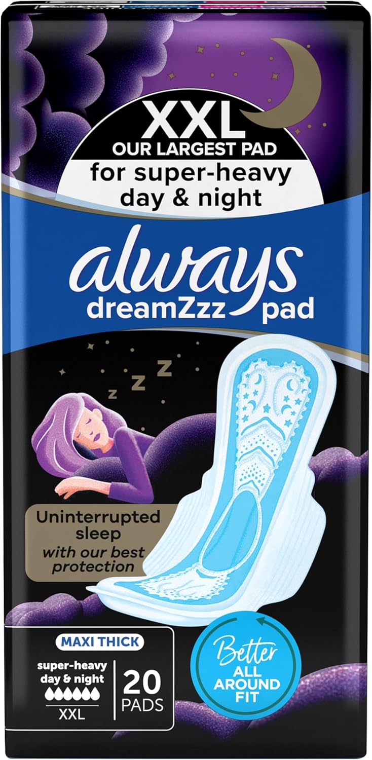 Always Pads Maxi Thick XXL for Super Heavy Night 20 Sanitary Pads