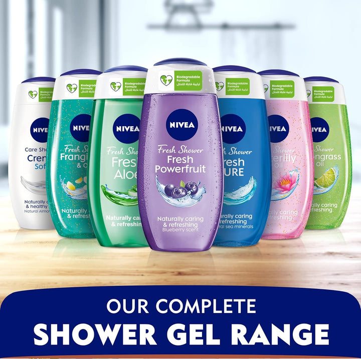 Nivea Shower Gel Body Wash, Cleansing Creme Soft Almond Oil Mild Scent, 250ml